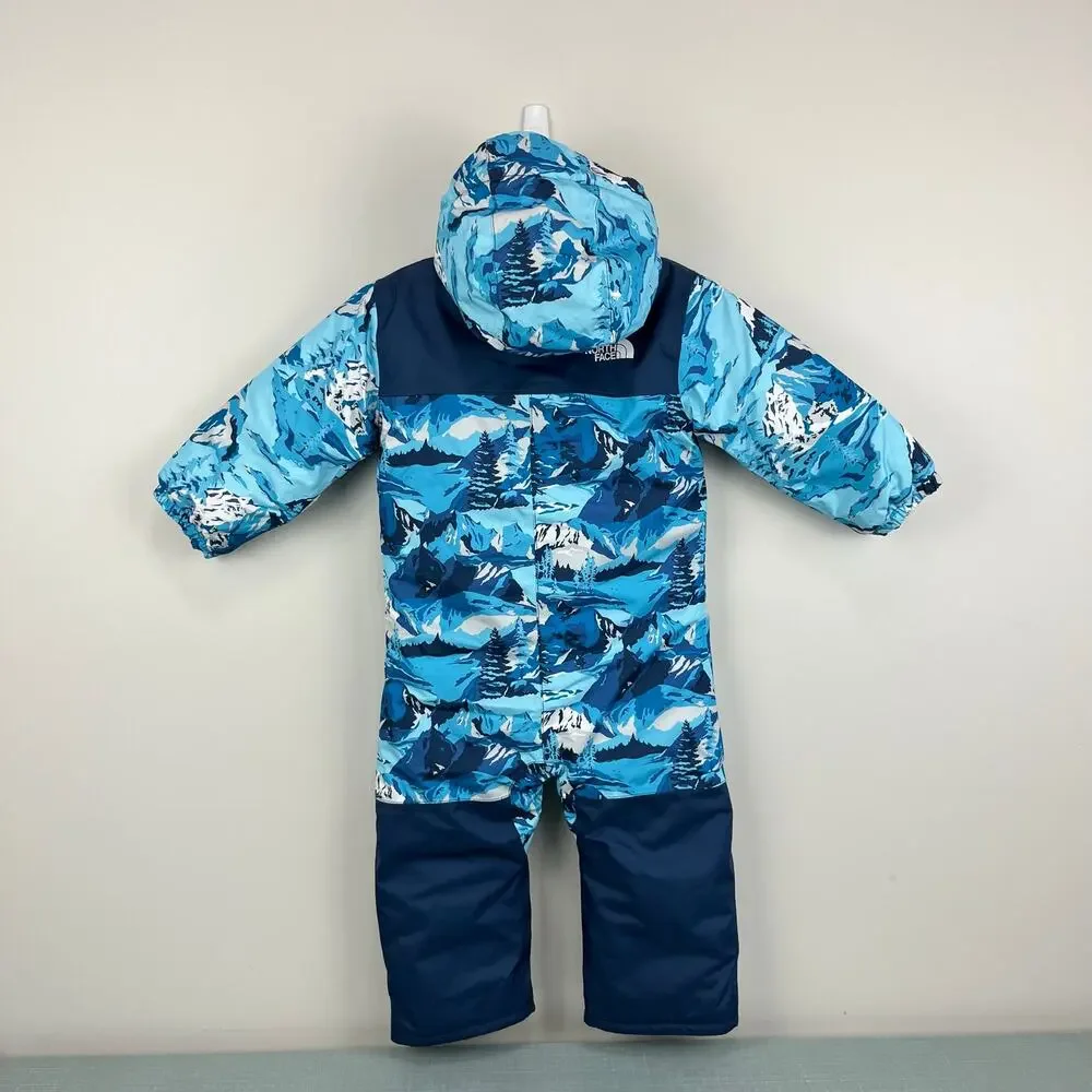 The North Face Baby Freedom Snow Suit Blue Snow Peak Mountains 6-12 Months
